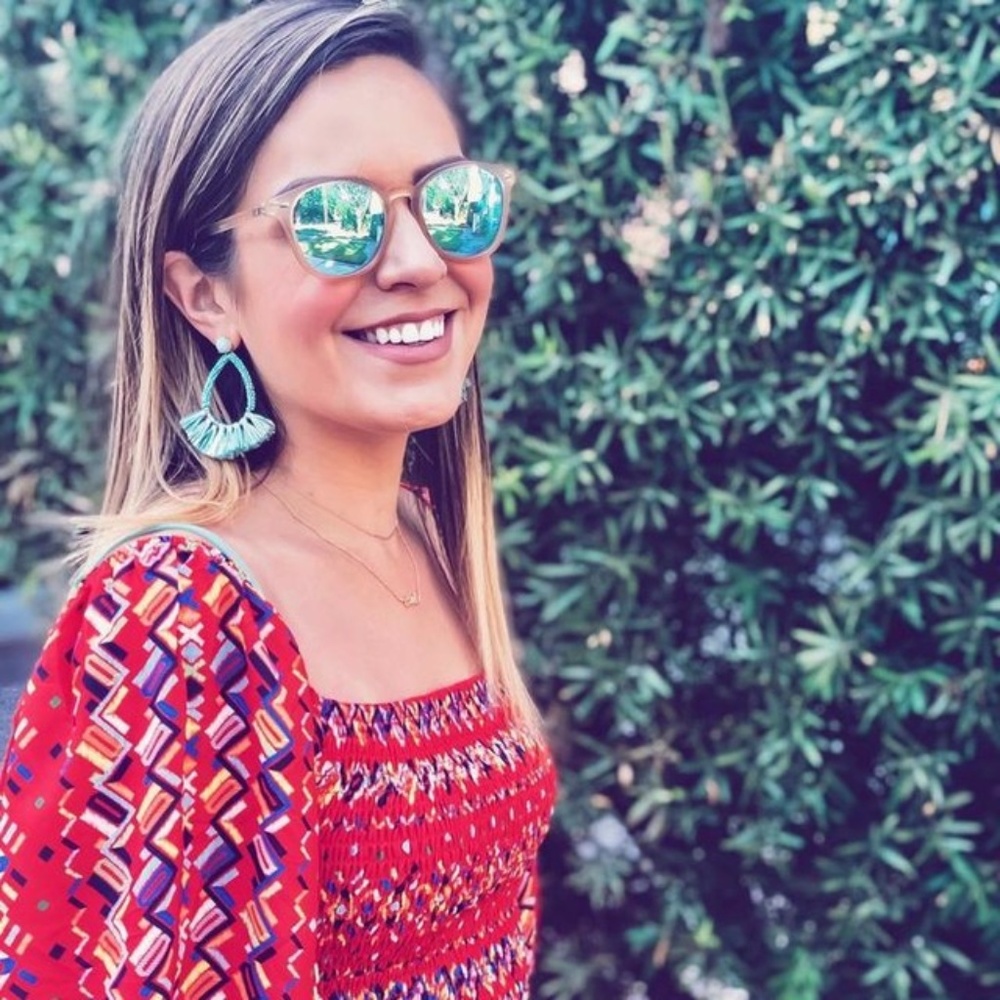 Stella & Dot | Mint Anne Fringe Statement to Stud Earrings - Picture 6 of 10